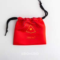 Фотография Тканевый мешок с печатью (красный), 15*15, на шнурке [=city]